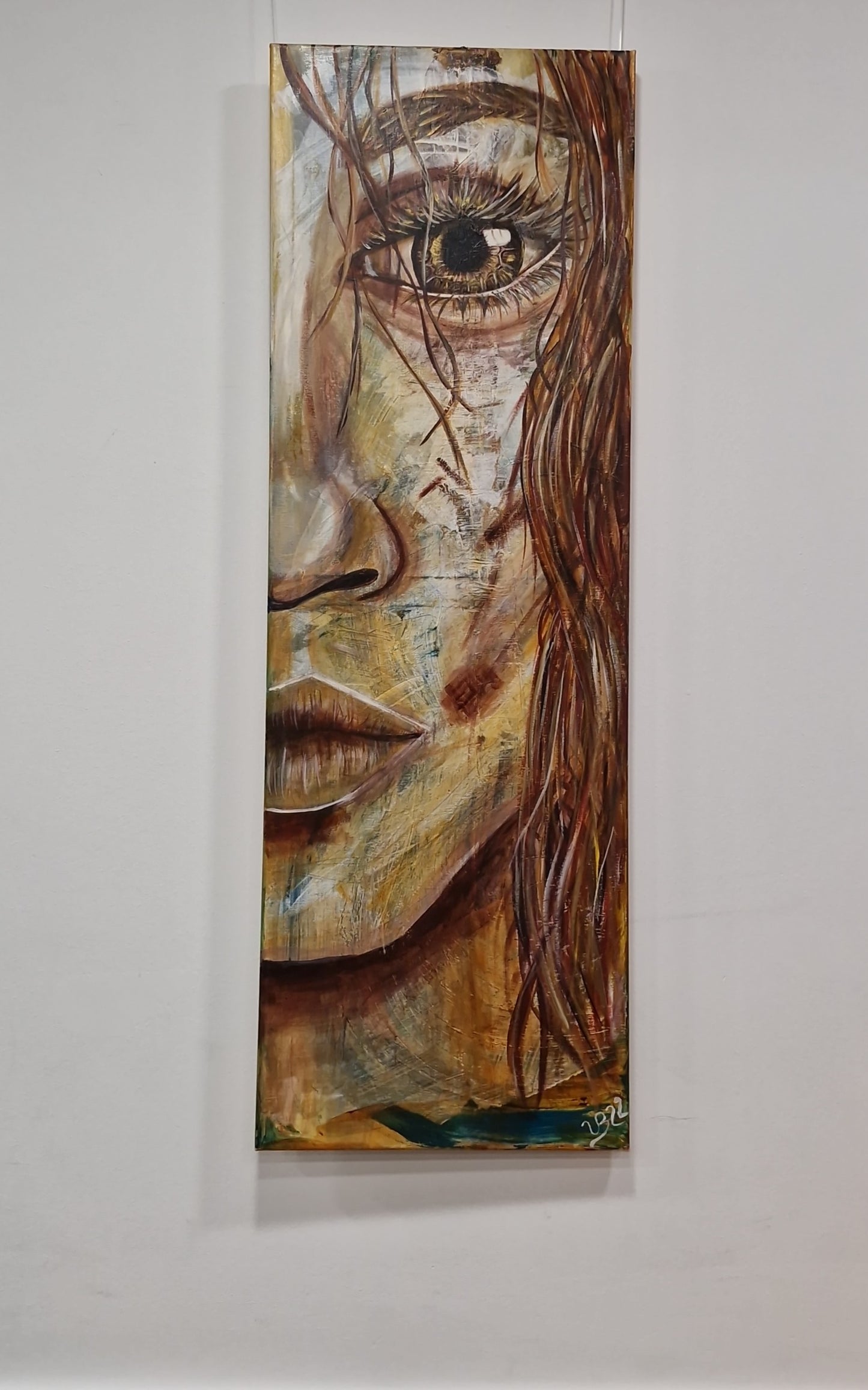 "Beautiful Lady " Acryl auf Leinwand 40x120cm von Ulrike Bredt