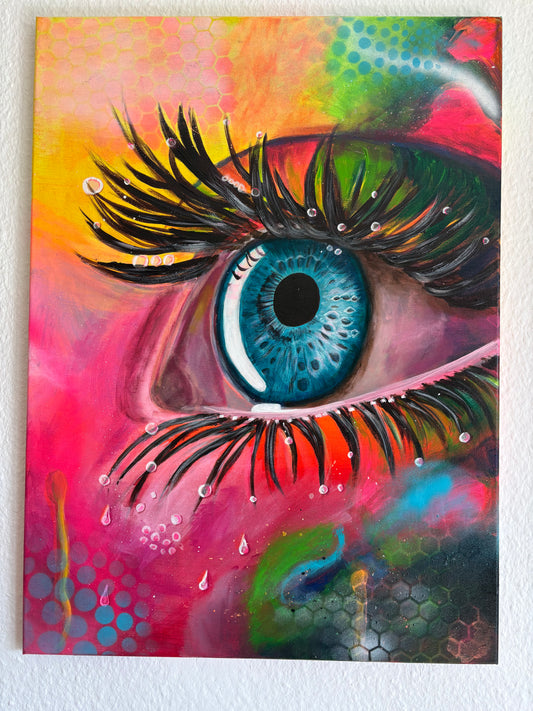 Seelenblick, Original Acryl auf Canvas