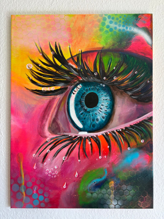 Seelenblick, Original Acryl auf Canvas