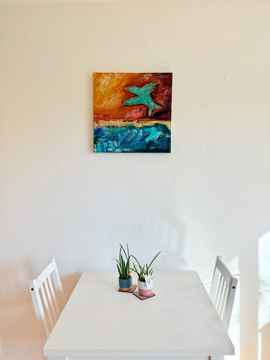 Seestern  50x50cm Original Canvas